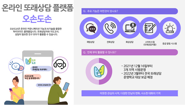 한국청소년상담복지개발원, 청소년 비대면 또래상담 플랫폼 '오손도손' 사진